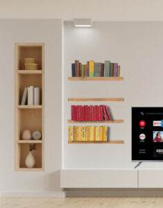 Mensole da parete rovere naturale mobile porta TV parete attrezzata di design moderno