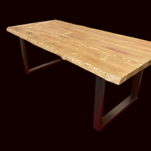 Tavolo in legno massello 200 × 90 cm stile industriale modello Enry B