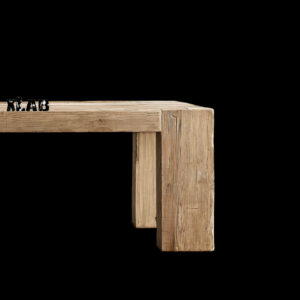 Tavolo in legno massello antico Ercole finitura naturale rustica misura 250 × 110 cm