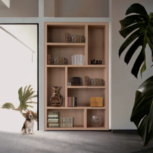 Libreria scaffale in legno naturale da incasso nel muro per nicchie o riseghe della tua casa