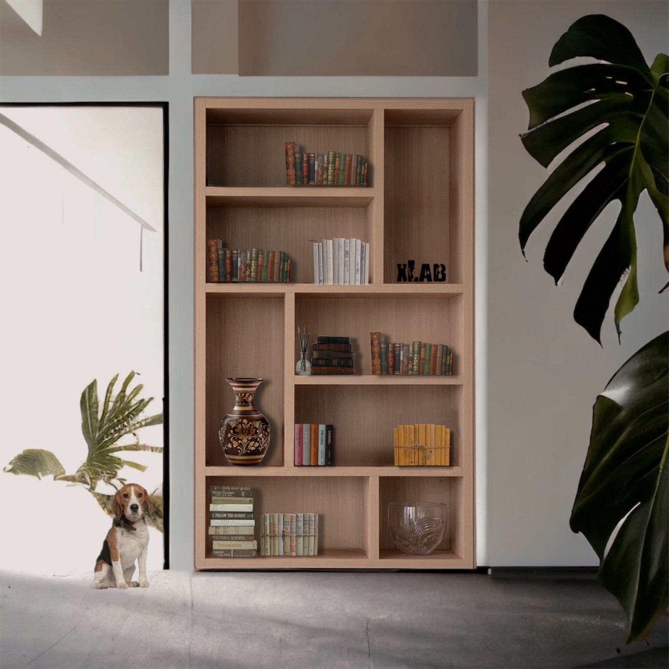 Libreria scaffale in legno naturale da incasso nel muro per nicchie o  riseghe della tua casa - XLAB Design