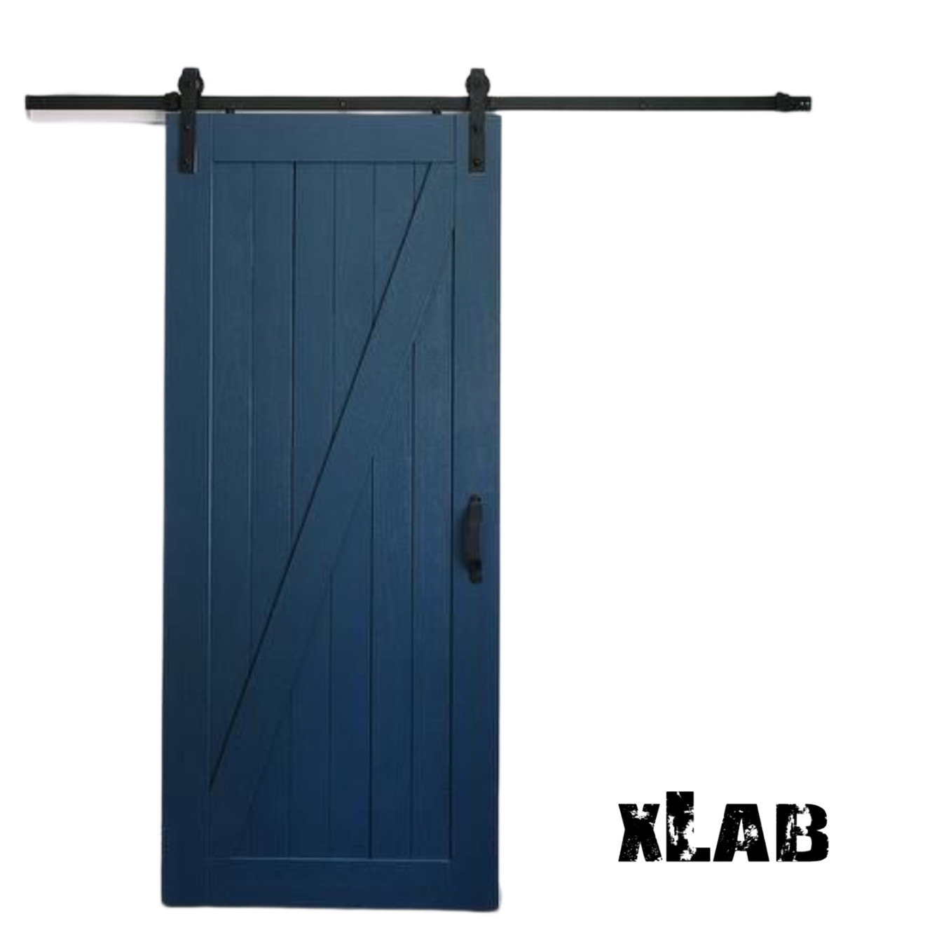 Porta scorrevole esterno muro industriale legno massello vintage mod. Baita  - XLAB Design