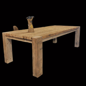Tavolo da pranzo in legno antico briccole di Venezia modello mini Ercole 230×100 cm