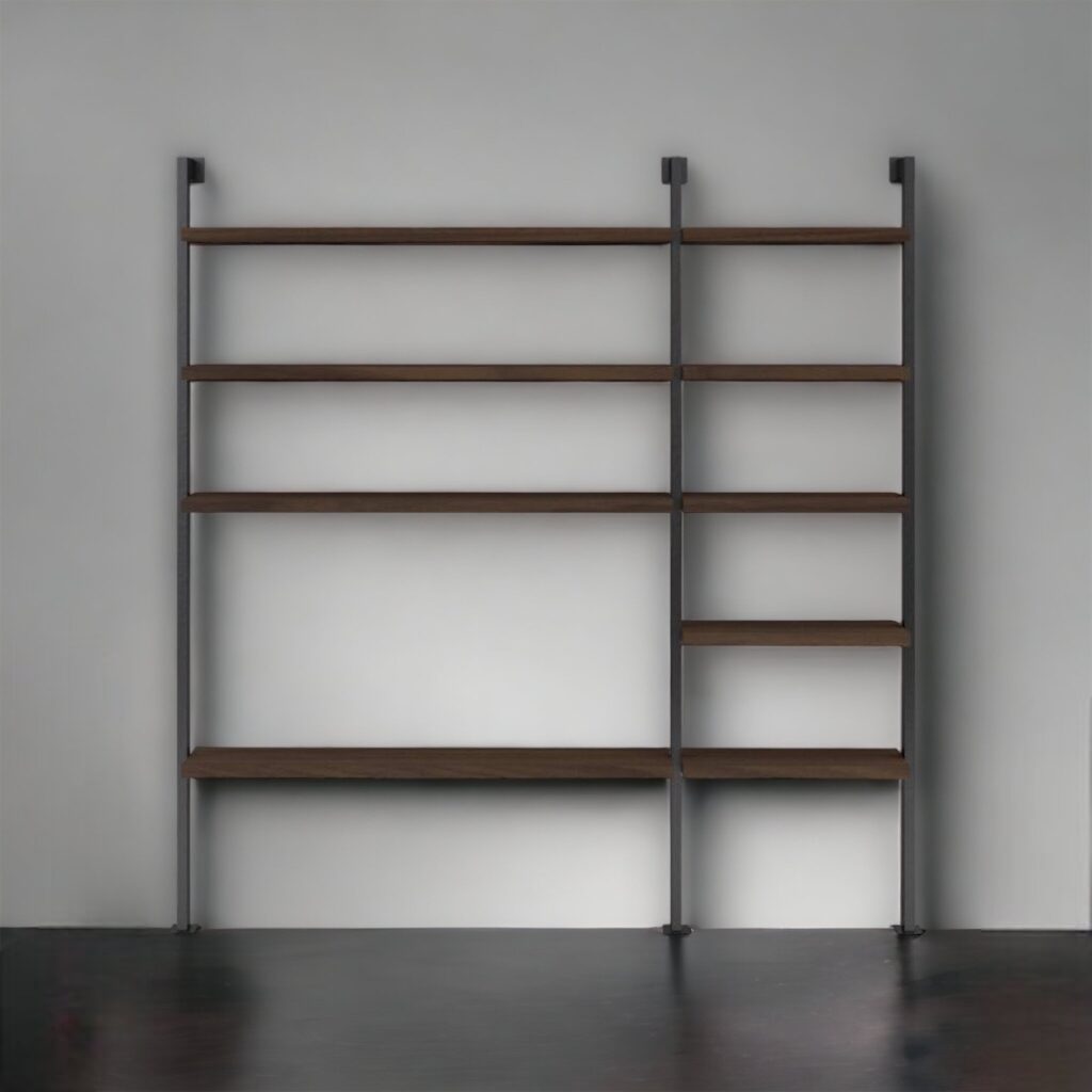Mobile libreria da terra legno e ferro