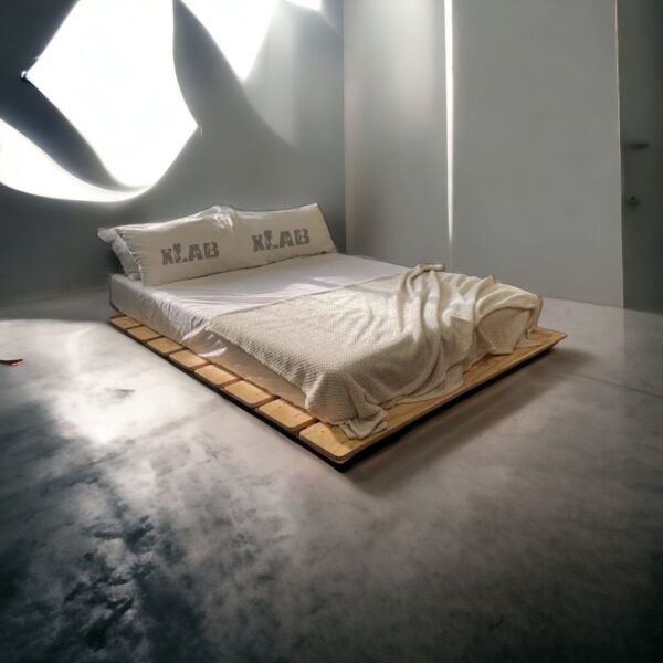 letto giapponese in legno di cipresso