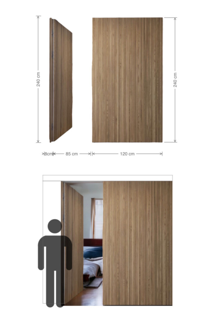 Dividere gli ambienti con la parete divisoria listello di legno verticale