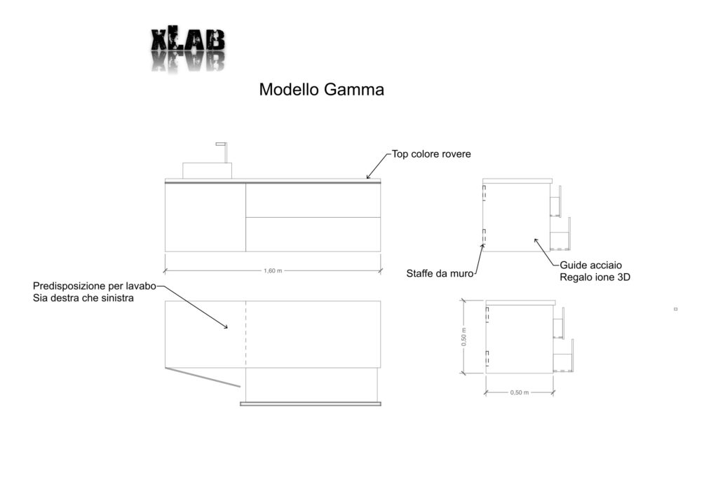 Mobile bagno cassetti e ante