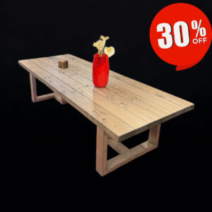 Offerta Flash sconto -30% tavolo taverna in legno massello 250 x 120 H 75 cm