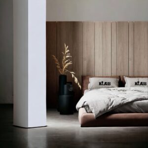 Testiera in legno per letto matrimoniale stile rustico design moderno XLAB
