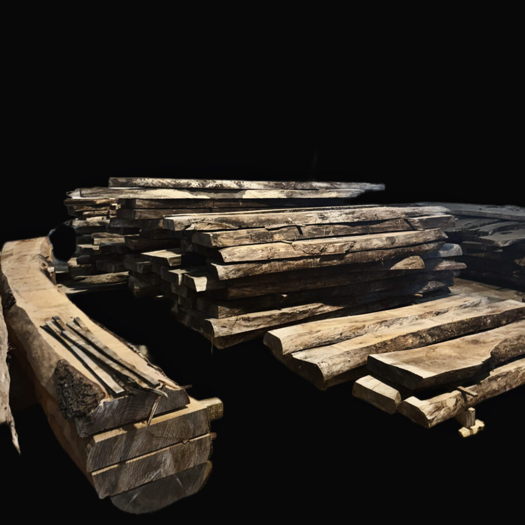 legno massello segato dal tronco