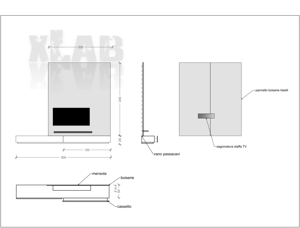 misure mobile TV rovere