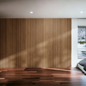 Armadio guardaroba camera da letto ante listelli di legno rovere L 360 H 260