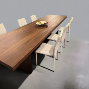 Tavolo da pranzo imperiale legno massello Okumè L 330 x 100 cm – lusso in casa tua