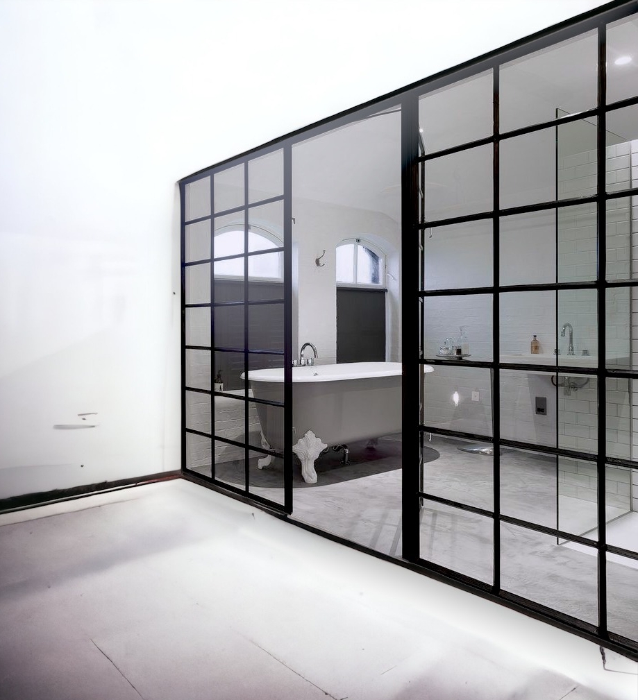 Parete divisoria stile inglese ferro e vetro porta scorrevole per dividere  gli ambienti della tua casa - XLAB Design