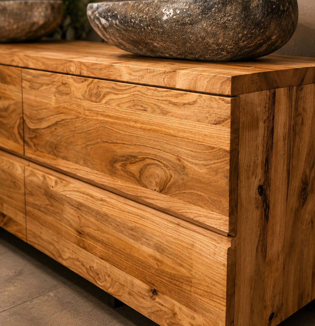 Mobile bagno, Penelope, legno massello e quattro cassetti