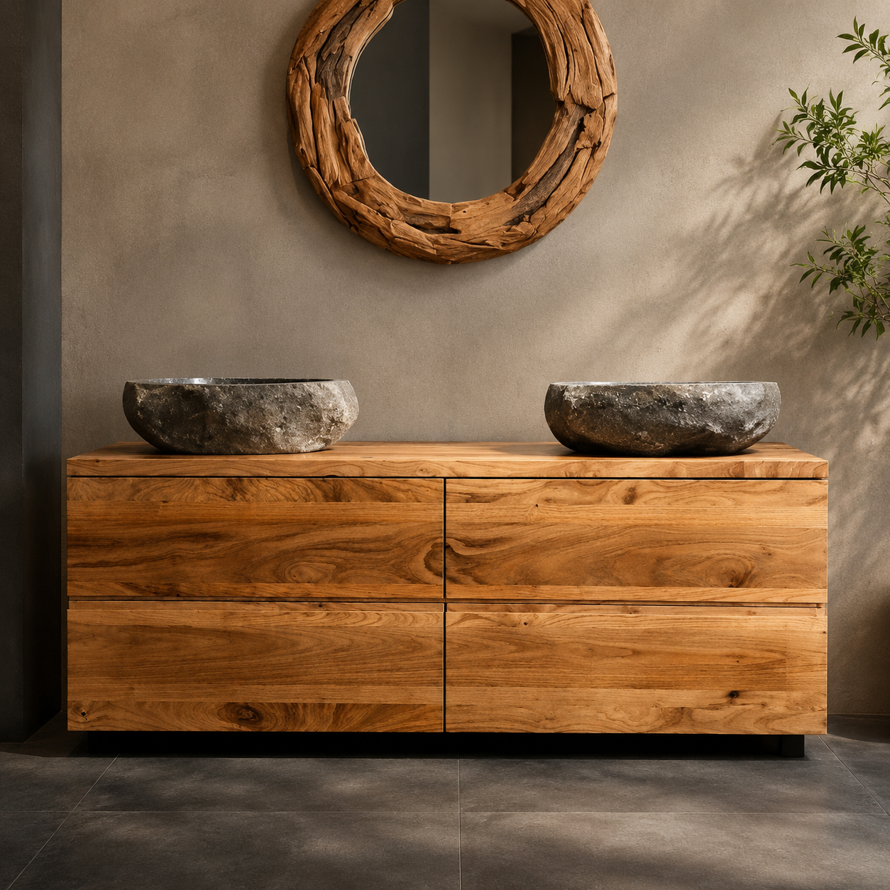 Mobile da bagno, Penelope, olio di lino sul legno massello