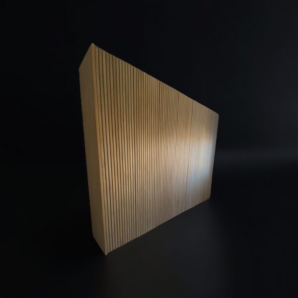 Modulo armadio due ante listelli di legno verticale