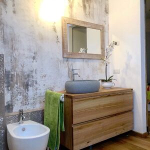 Penelope Mobile da bagno in legno due grandi cassetti larghezza 90 × 50 × 65 cm