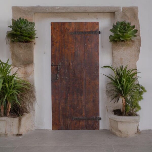 Vecchia porta in legno antico