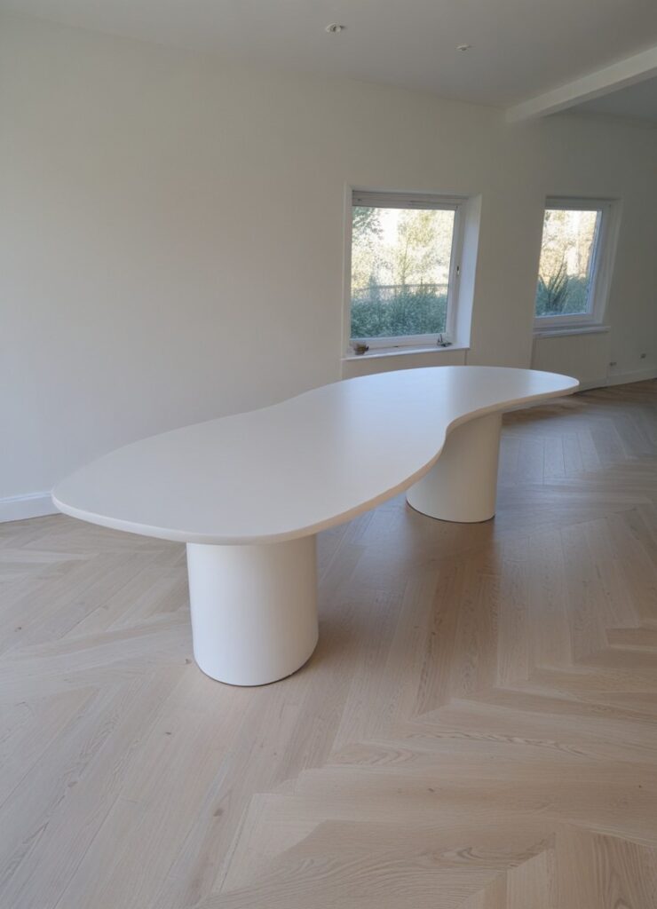 Tavolo di lusso colore bianco effetto ce