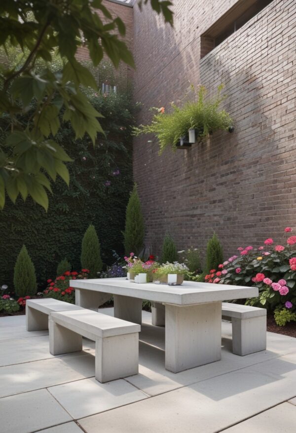 Tavolo da giardino resistente all’esterno design italiano fatto a mano su visura