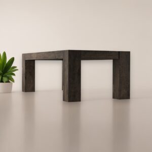 Tavolo da Pranzo in Legno Massello di Rovere L 240 X 100 cm – Finitura Old Teak