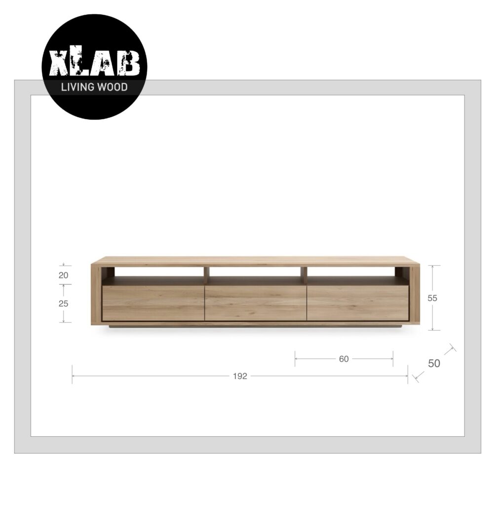 Scheda tecnica mobile porta Tv in legno