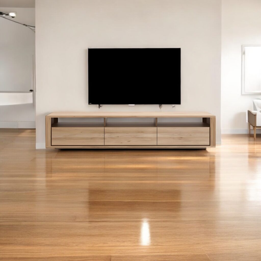 Mobile porta TV legno naturale con cassetti Xlab