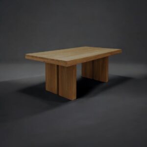 Tavolo da pranzo  in Legno Massello Artigianale – misura L 200 X 100 h 75 cm Colore Rovere