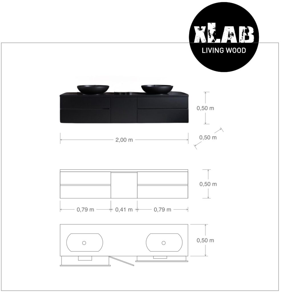 Scheda tecnica mobile da bagno Xlab