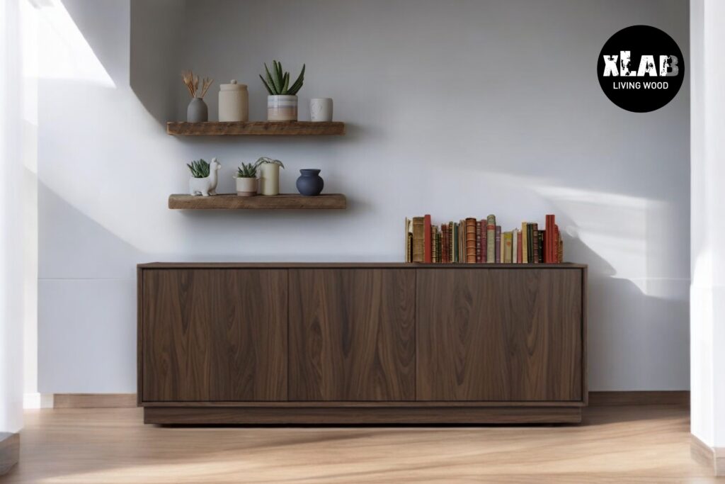 Mobile e credenza soggiorno Noce