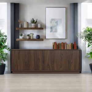 Credenza da soggiorno colore noce nazionale larghezza 200 altezza 90 profondità 50 cm – Simona