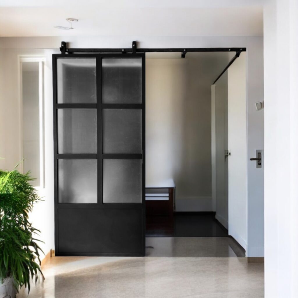Kit Hardware Per Porta Scorrevole – Binario In Alluminio, Moderno E Minimalista, Fino A 244 Cm – Per Armadi E Cabine