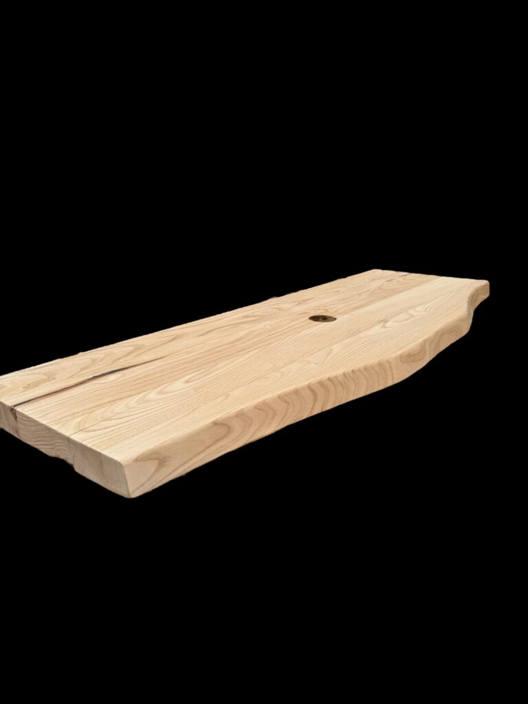 Mensola per bagno lavabo d’appoggio legno massello castagno rustico