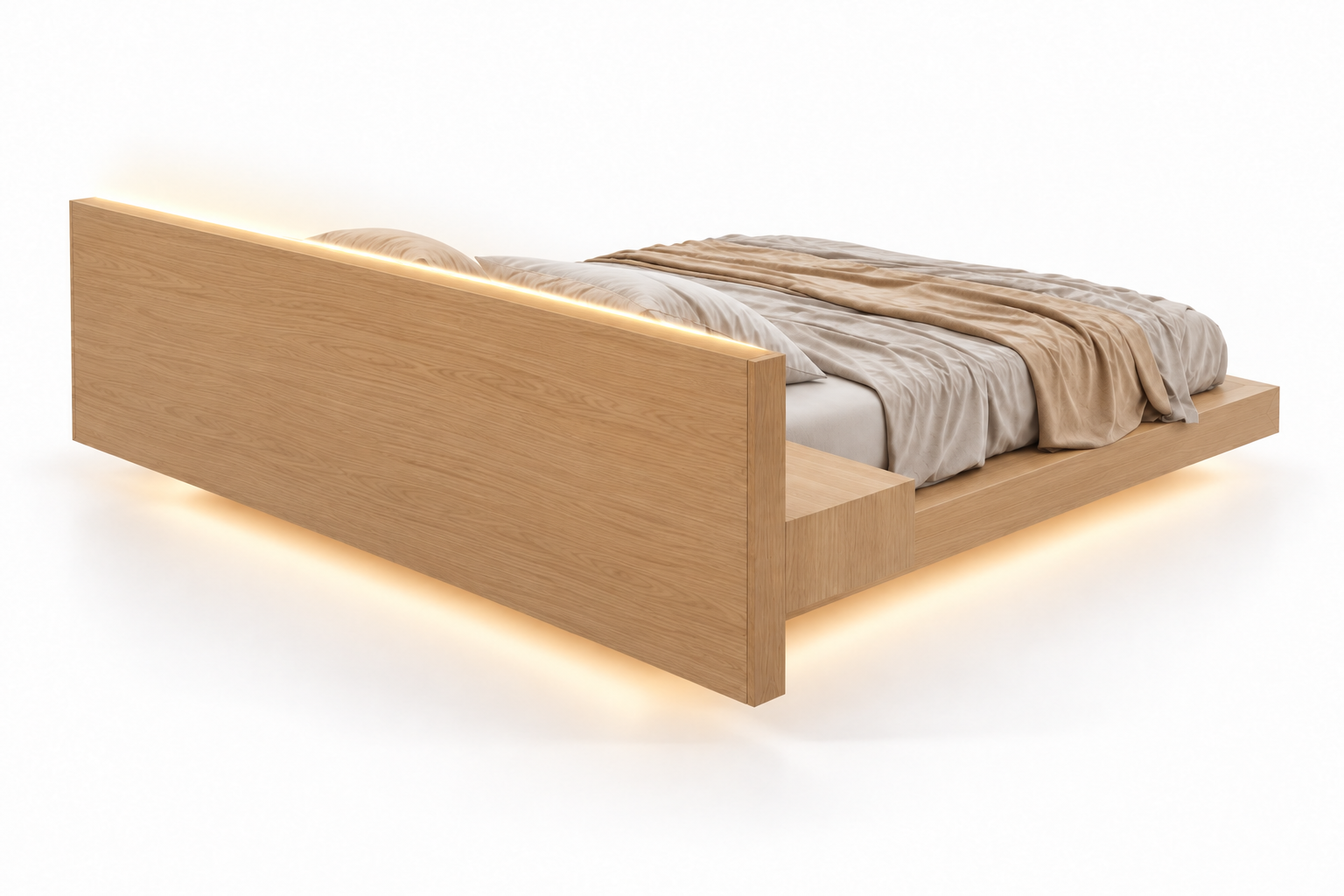 Letto matrimoniale, King size rete in acciaio sospesa in aria Letto matrimoniale con rete senza gambe sospesa in aria