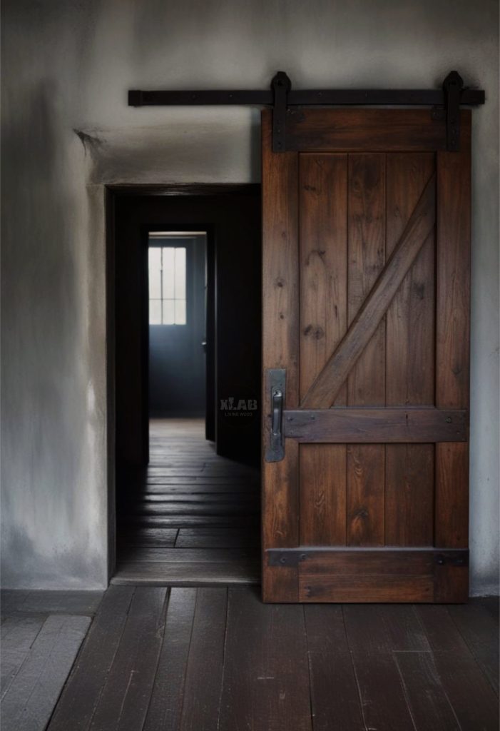 Porta scorrevole binario in ferro stile industriale 95