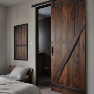 Porte Scorrevoli in Legno Massello con Binario in Ferro – Design Industriale e Barndoor Su Misura | Mod. 120