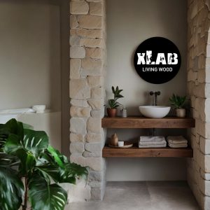 Mensole e top in legno per lavabo da bagno anche su misura – L 130 X 50 H 10 cm