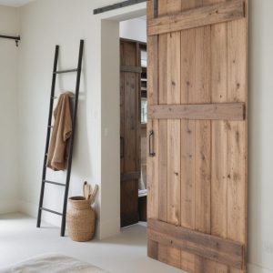 Porte Scorrevoli in Legno Massello con Binario in Ferro – Design Industriale e Barndoor Su Misura | Mod. 85