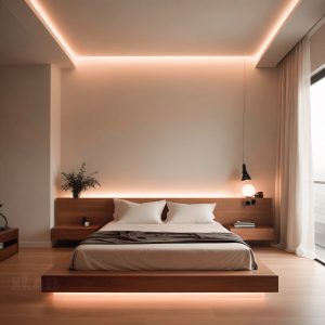 letto in legno contenitore