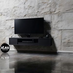 Mobile Porta Tv in legno scuro sospeso X 103 – Collezione Living Dark Wood
