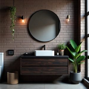 Mobile da bagno DESIGN moderno sospeso con cassetti larghezza 120 profondità 50 altezza 50 cm modello Jungle