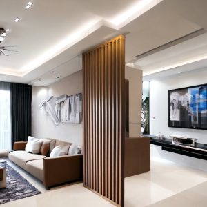 Parete Divisoria listelli di legno L 110 H 290 cm – Design Moderno in 3 Colori Montaggio Senza Forare Pavimenti o Soffitti