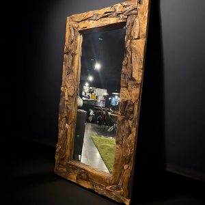Specchio Artigianale in Legno Massello di Recupero – 120×180 cm