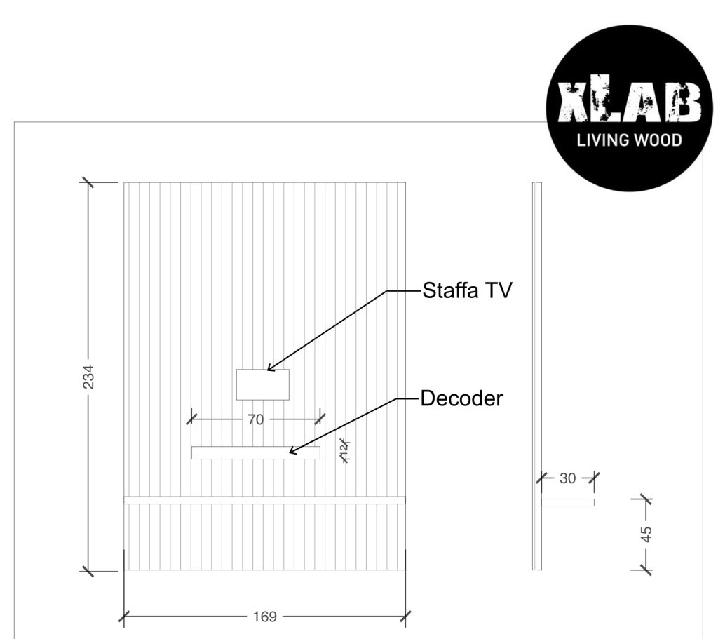 DESIGN moderno mobile porta Tv con mensola
