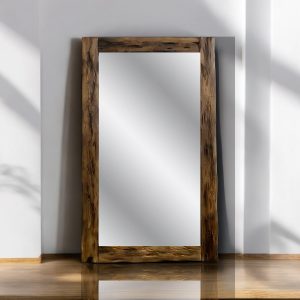 Specchio cornice in legno massello artigianale di DESIGN L 90 H 160