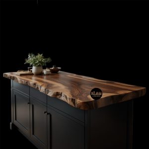 Top Isola Cucina in Noce Nazionale Massello: Eleganza Artigianale per Cucine di Lusso