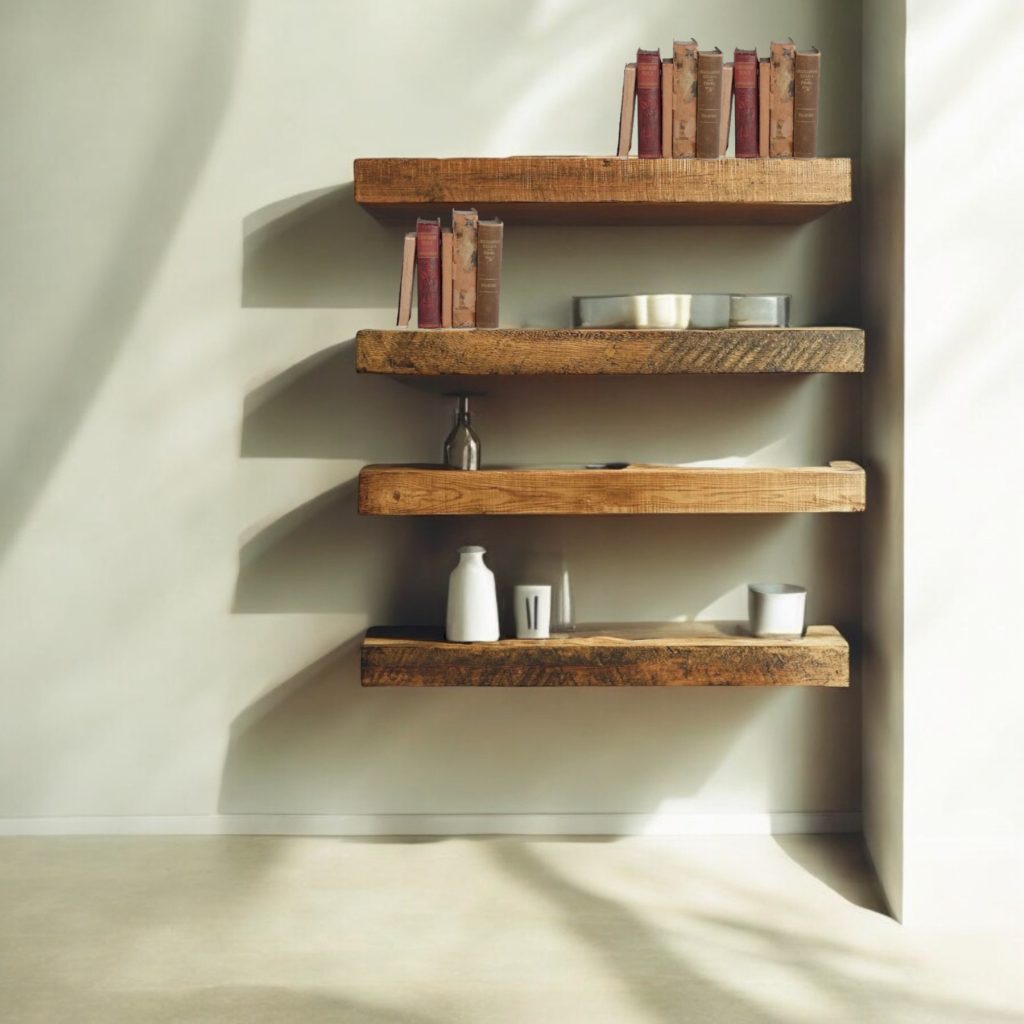 Mensole da parete in legno rustico effetto vintage larghezza 60 × 20 × ...