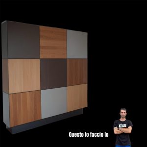 Kubiko Colora Wood – Mobile Contenitore di Design per Soggiorno Moderno in Legno