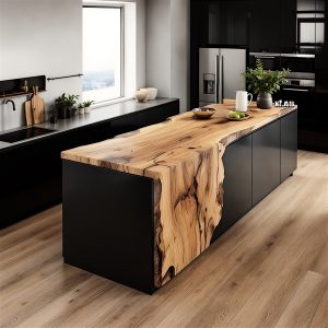 Isola Cucina di Lusso con Top in Legno Massello – Edizione Limitata XLAB Design